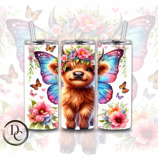 Brown Cow Fairy Animals 20 oz Custom Sublimation Tumbler Stainless Steel 1