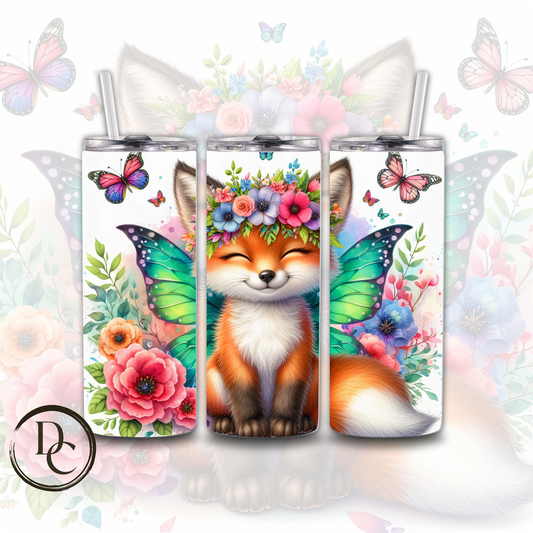 Fox with Fairy Wings Animals 20 oz Custom Sublimation Tumbler Stainless Steel 324