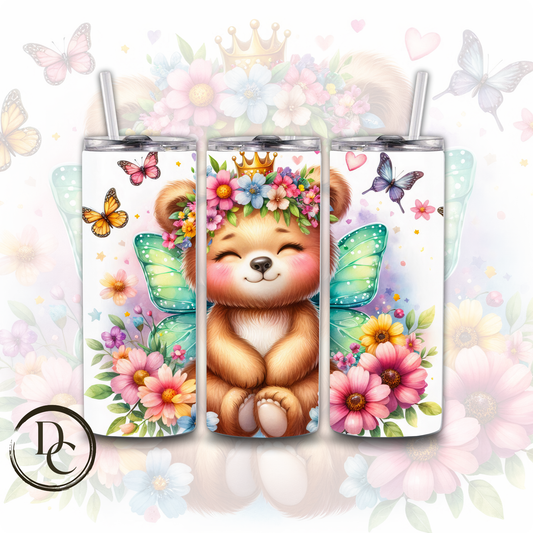 Bear with Fairy Wings Animals 20 oz Custom Sublimation Tumbler Stainless Steel #26