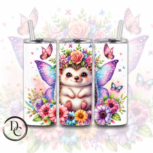 Hedgehog with Fairy Wings Animals 20 oz Custom Sublimation Tumbler Stainless Steel #27