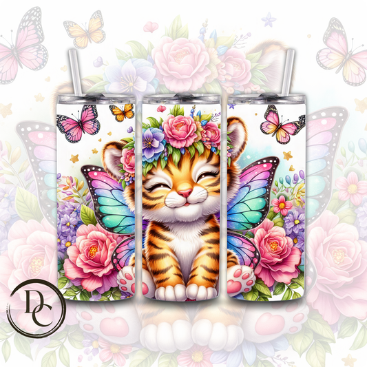 Tiger with Fairy Wings Animals 20 oz Custom Sublimation Tumbler Stainless Steel 29