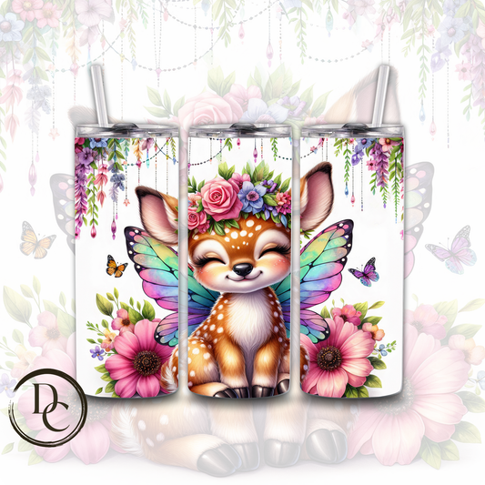 Deer with Fairy Wings Animals 20 oz Custom Sublimation Tumbler Stainless Steel35