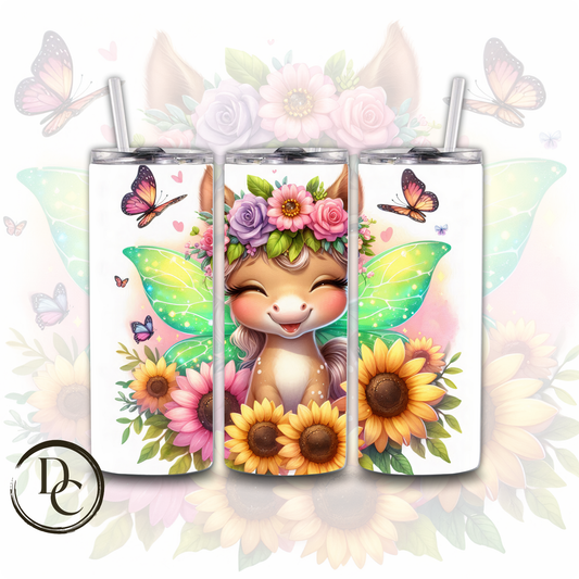 Pony with Fairy Wings Animals 20 oz Custom Sublimation Tumbler Stainless Steel 6