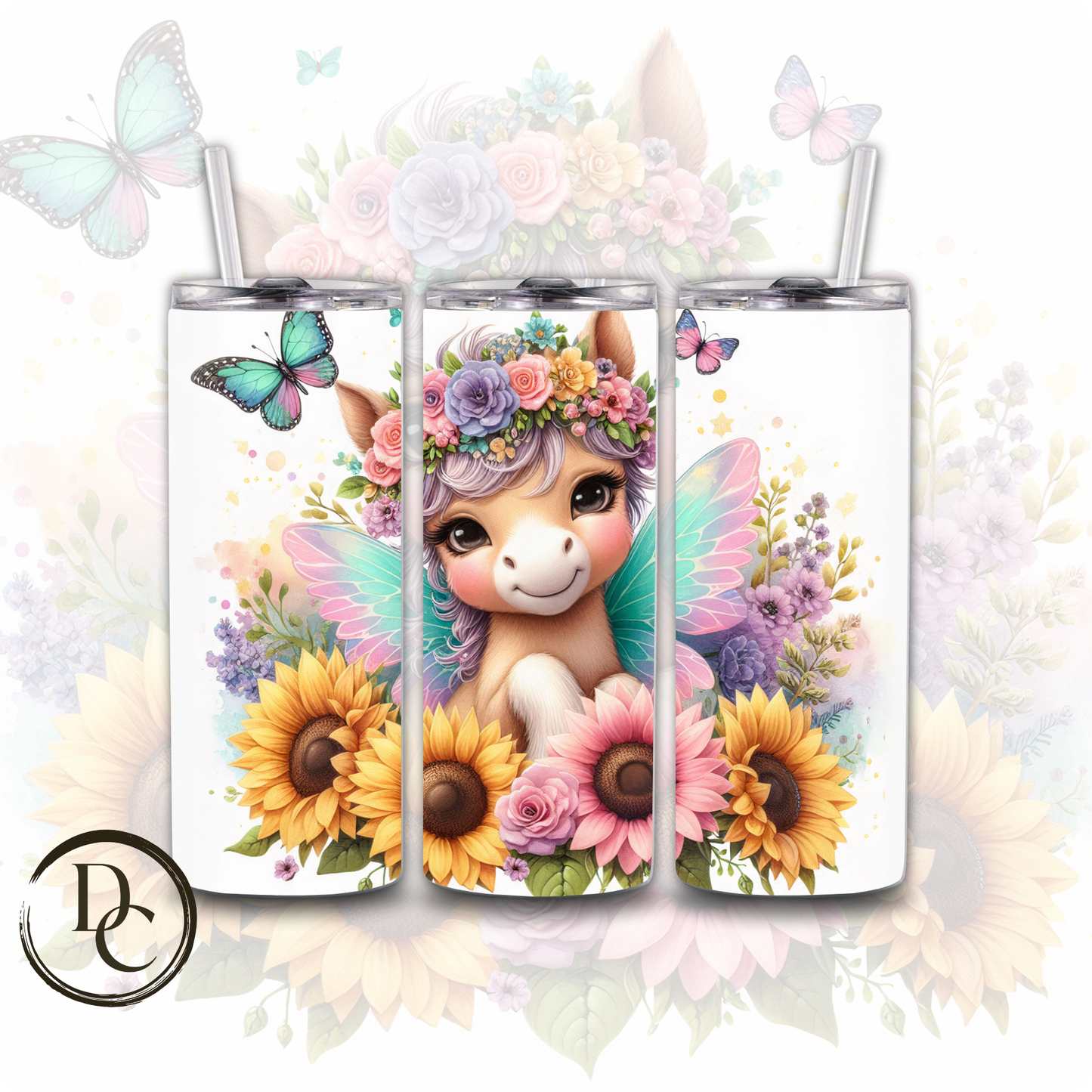 Koala Fairy Animals 20 oz Custom Sublimation Tumbler Stainless Steel 4