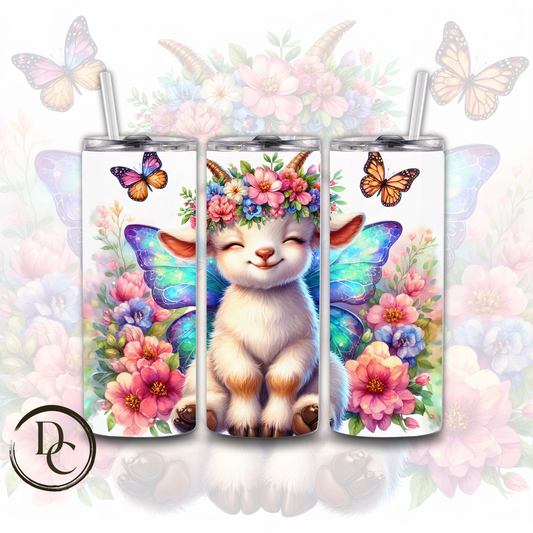 Lamb with Fairy Wings Animals 20 oz Custom Sublimation Tumbler Stainless Steel 8