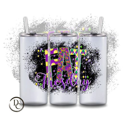 Drink Drank Drunk Mardi Gras 20 oz Custom Sublimation Tumbler Stainless Steel5