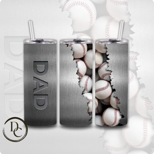 Baseball Dad Father's Day Tumbler # 12
