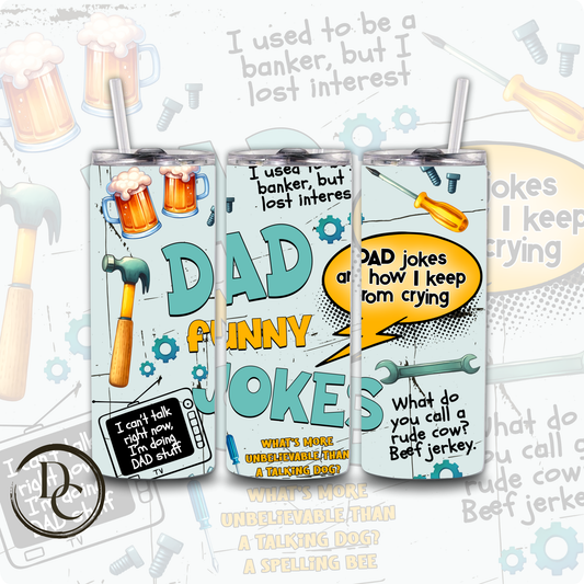 DAD Funny Jokes Father's Day Tumbler #4