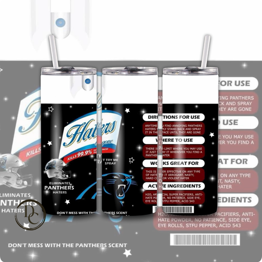 Haters Be Gone Football 20 oz Custom Sublimation Tumbler Stainless Steel # 10