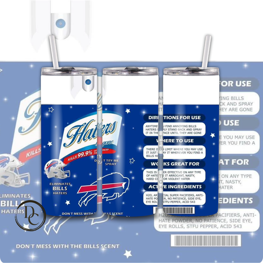 Haters Be Gone Football 20 oz Custom Sublimation Tumbler Stainless Steel # 12