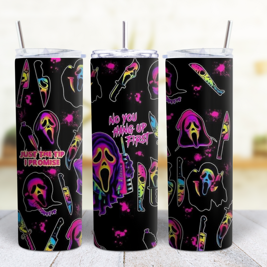 Ghost Face Halloween 20 oz Custom Sublimation Tumbler Stainless Steel 10