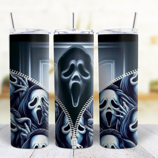 Ghost Face Halloween 20 Oz Custom Sublimation Tumbler Stainless Steel 20