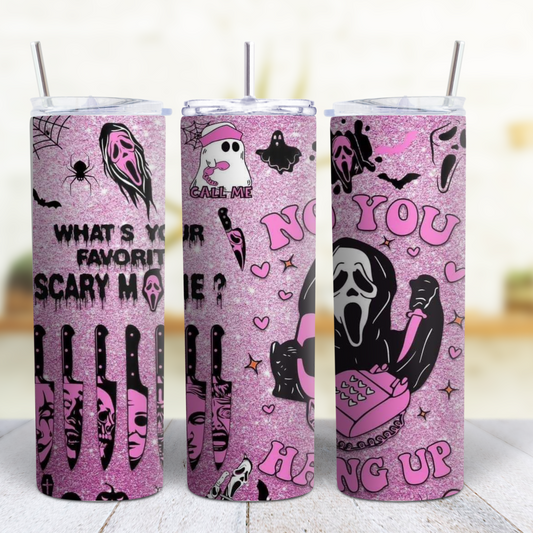Ghost Face Halloween Custom Sublimation Tumbler Stainless Steel 8