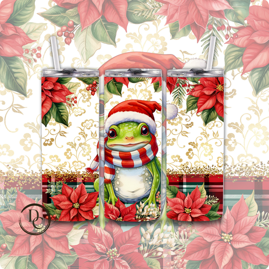 Christmas Frog 20 Oz  Custom Sublimation Tumbler Stainless Steel# 21