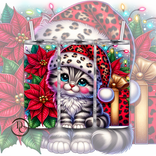 Christmas Kittens 20 Oz  Custom Sublimation Tumbler Stainless Steel# 23