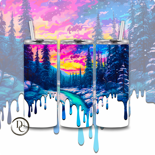 Christmas Glitter 20 Oz  Custom Sublimation Tumbler Stainless Steel # 5