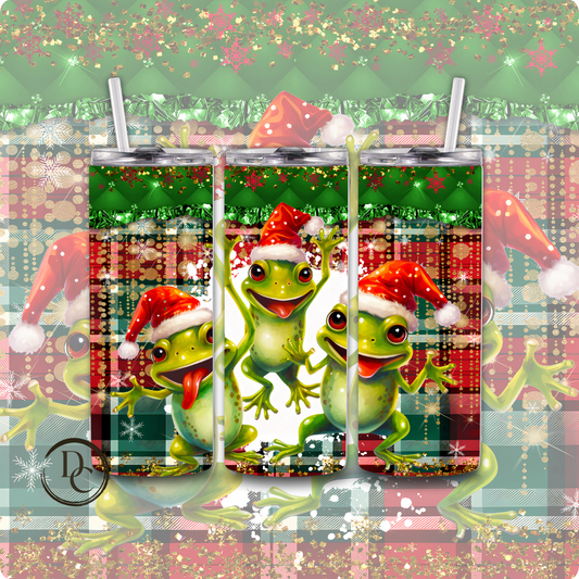 Christmas Frog 20 Oz Custom Sublimation Tumbler Stainless Steel # 8
