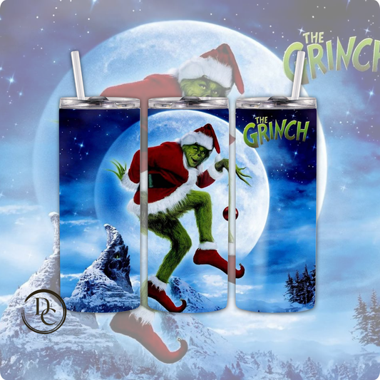 The Grinch 20 oz Custom Sublimation Tumbler Stainless Steel #1