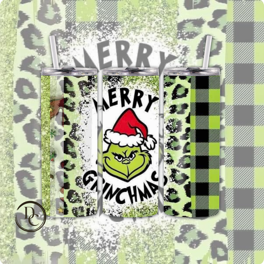 Merry Grinchmas 20 oz Custom Sublimation Tumbler Stainless Steel # 10