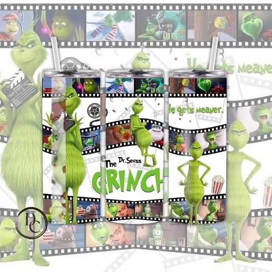 The Dr Seuss Grinch 20 oz Custom Sublimation Tumbler Stainless Steel # 12