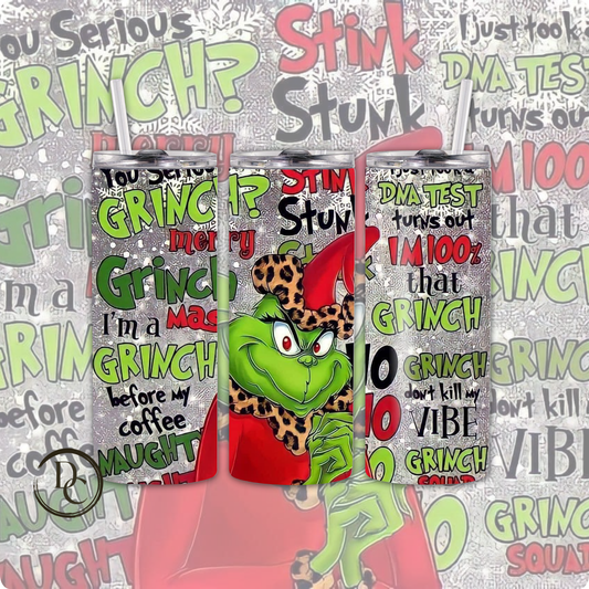 Grinch 20 oz Custom Sublimation Tumbler Stainless Steel 23