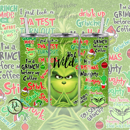Grinch 20 oz Custom Sublimation Tumbler Stainless Steel 32