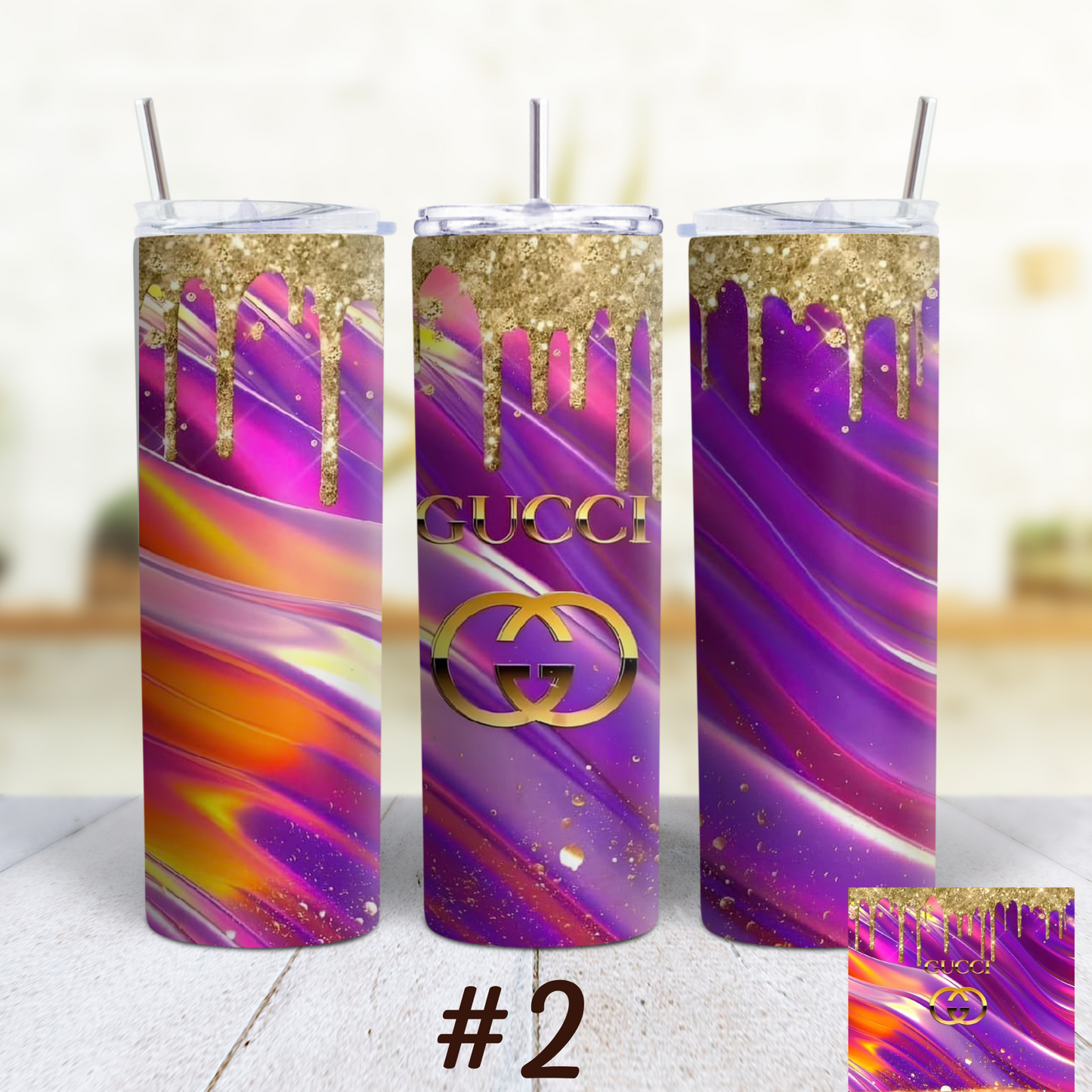 Gucci 20 oz Custom Sublimation Tumbler Stainless Steel Insulated 5