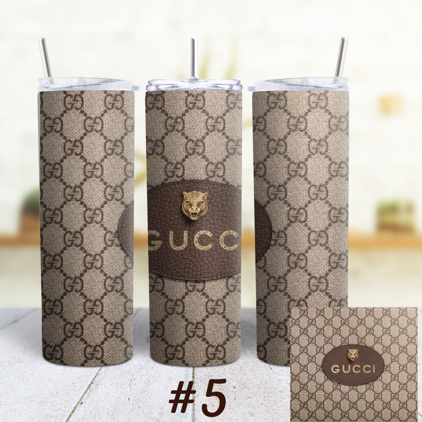 Gucci 20 oz Custom Sublimation Tumbler Stainless Steel Insulated 5