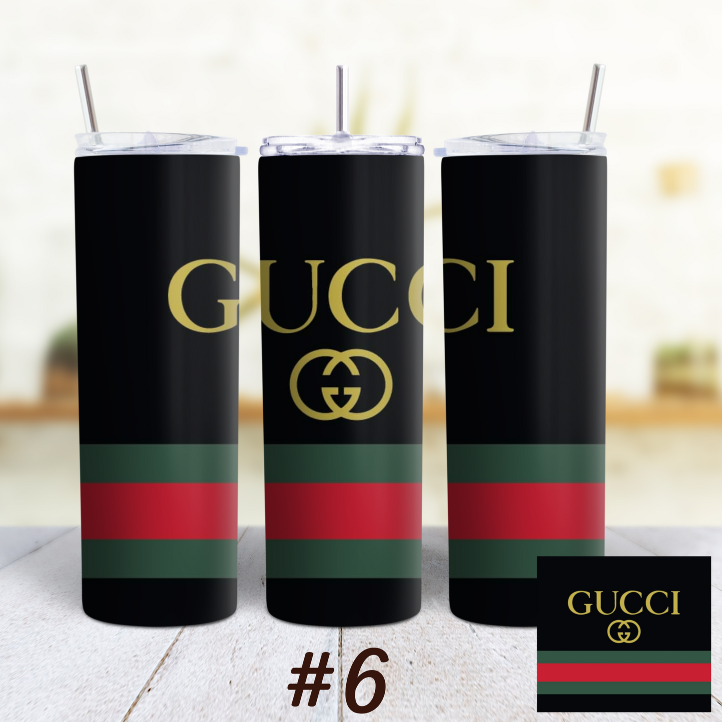 Gucci 20 oz Custom Sublimation Tumbler Stainless Steel Insulated 5