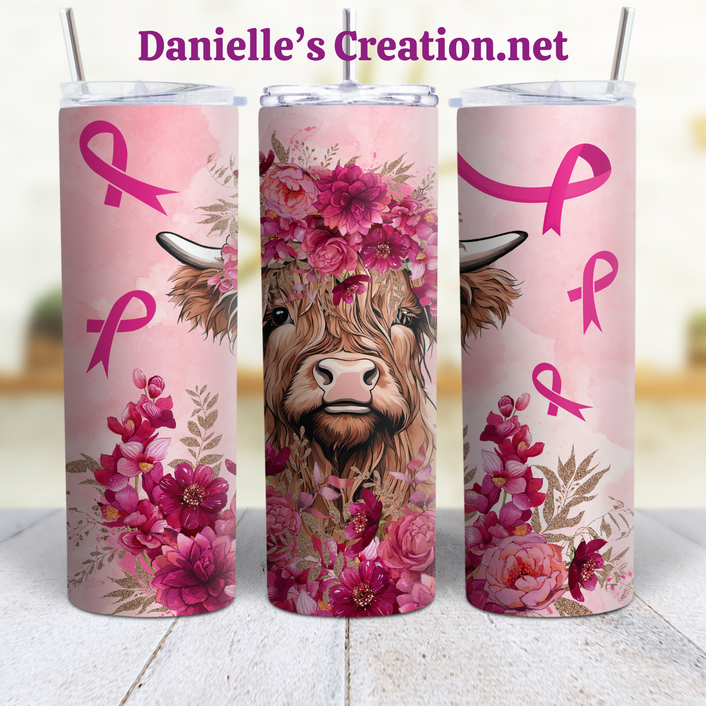 HIGHLAND COW 20 oz Custom Sublimation Tumbler Stainless Steel #13