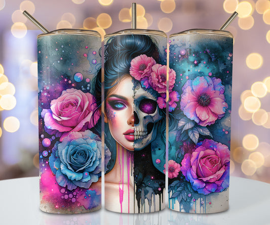 Half Skull, Badass Bitch, SALAGE CLASSY, Be Savage Not Average, Make yourself a Priority Custom Sublimation Tumbler Stainless Steel