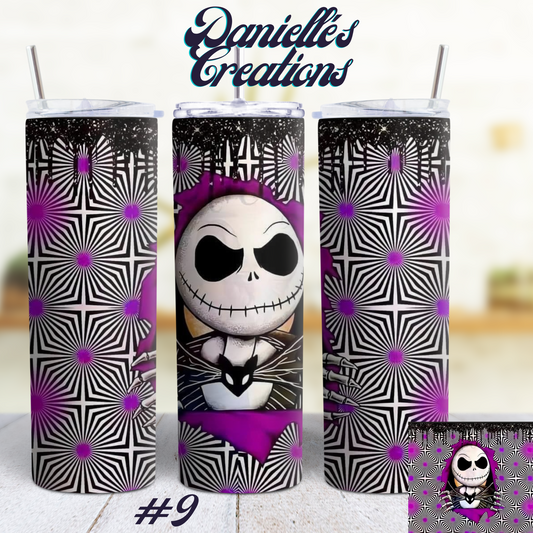 Halloween 20 oz skinny tumbler jack skellington <3 #9