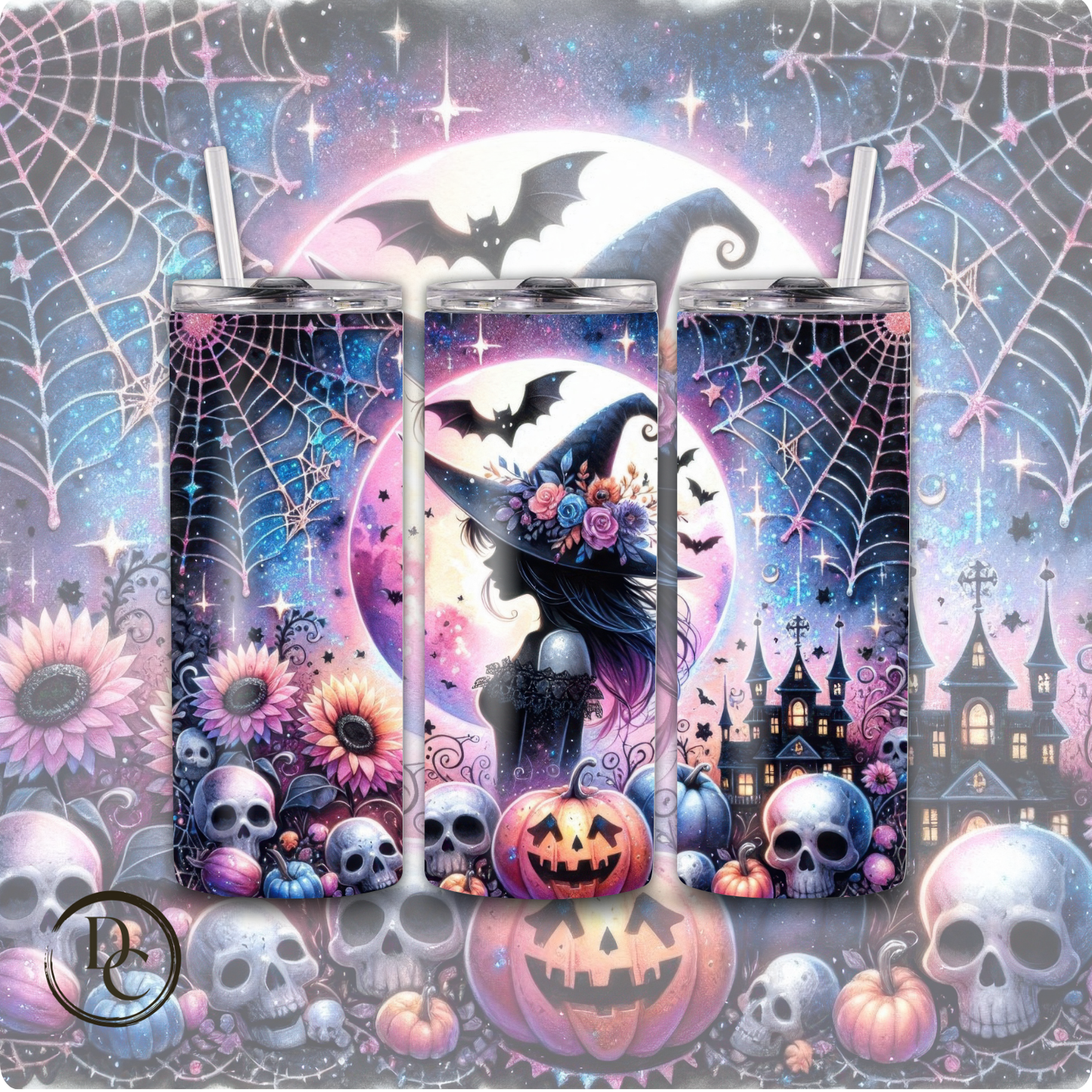 Ghost Halloween 20 oz Custom Sublimation Tumbler Stainless Steel 4