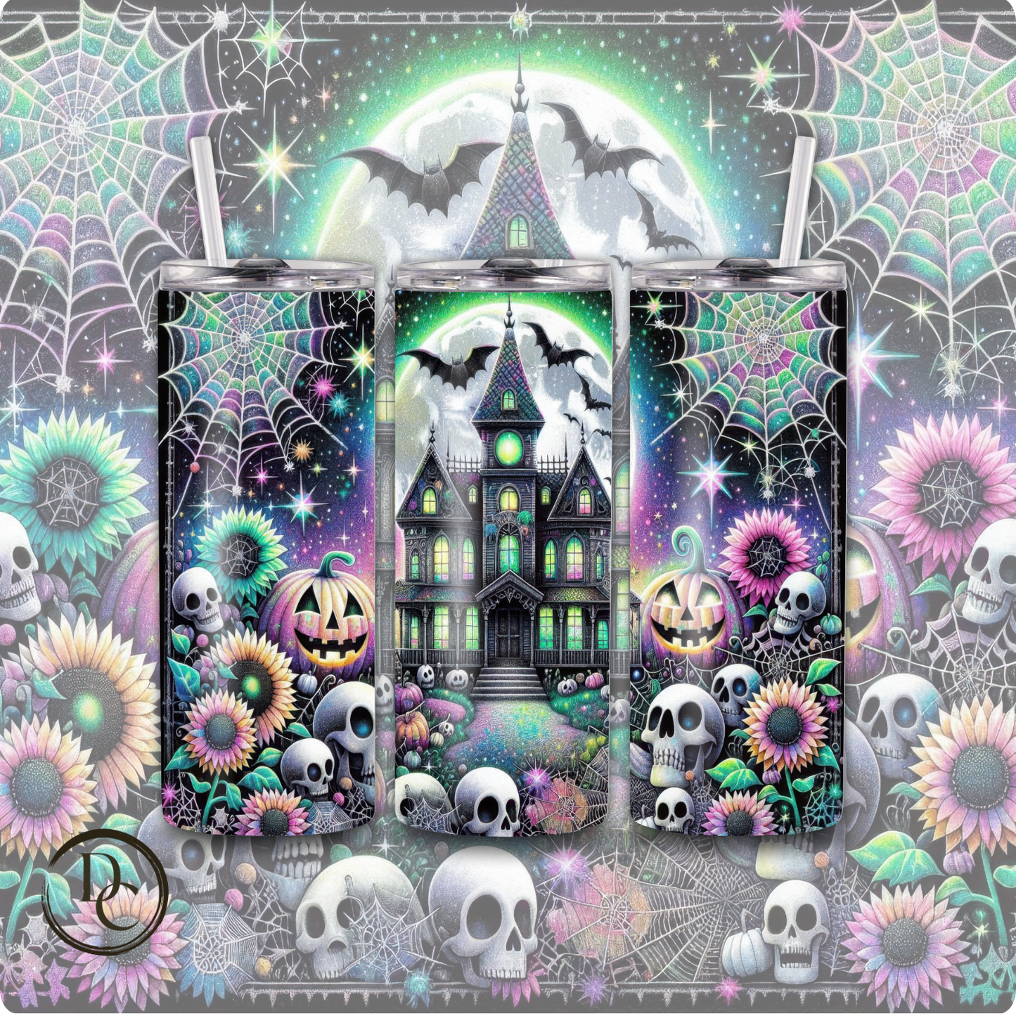 Ghost Halloween 20 oz Custom Sublimation Tumbler Stainless Steel 4