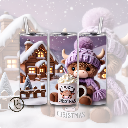 Baby Highland Cow Christmas 20 oz Custom Sublimation Tumbler Stainless Steel#21