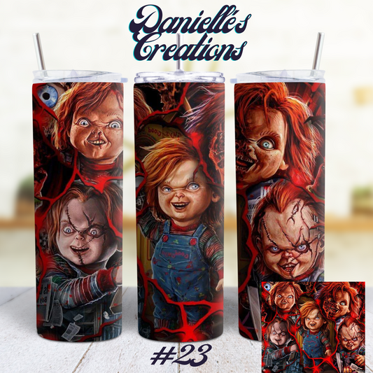 Horror Halloween 20 Oz Custom Sublimation Tumbler Stainless Steel 10