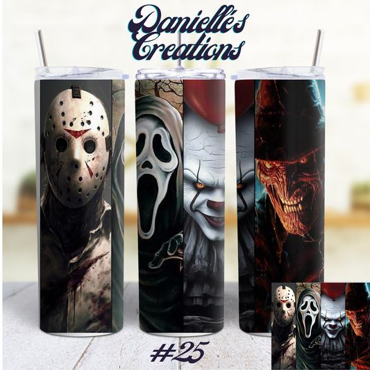 Horror Halloween 20 Oz Custom Sublimation Tumbler Stainless Steel 12