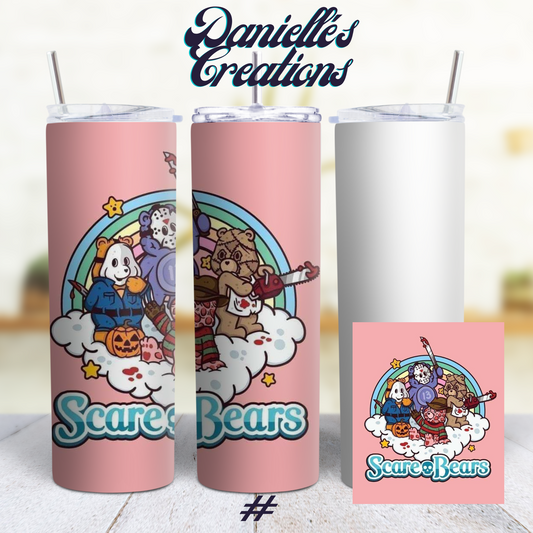 Horror Halloween 20 Oz Custom Sublimation Tumbler Stainless Steel 23