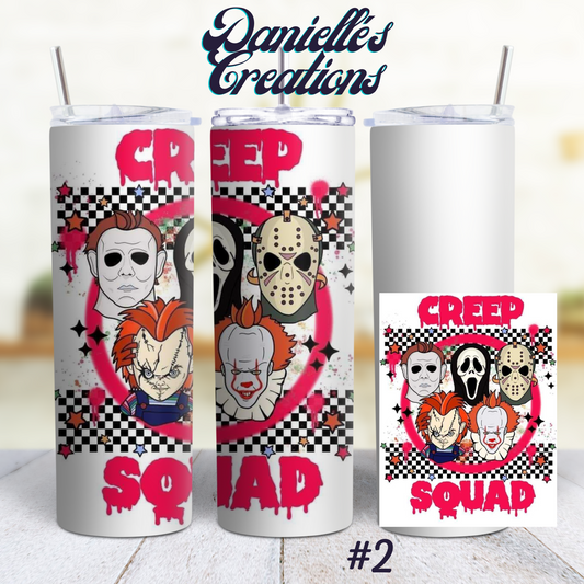 Horror Halloween 20 Oz Custom Sublimation Tumbler Stainless Steel 24