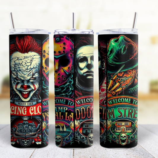 Horror Halloween 20 Oz Custom Sublimation Tumbler Stainless Steel 28