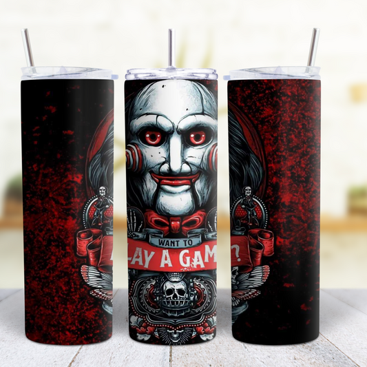 Horror Halloween 20 Oz Custom Sublimation Tumbler Stainless Steel  30