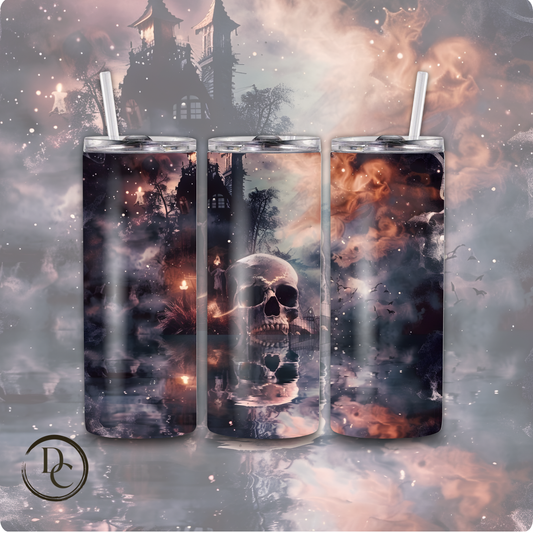 Horror Halloween 20 Oz Skinny Custom Sublimation Tumbler Stainless Steel 37