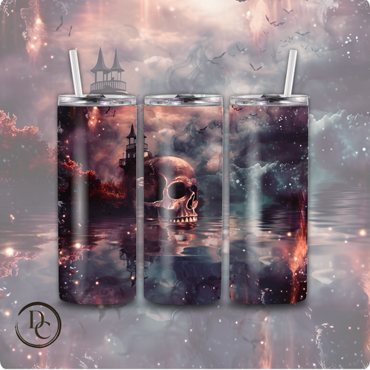 Horror Halloween 20 Oz Skinny Custom Sublimation Tumbler Stainless Steel 36