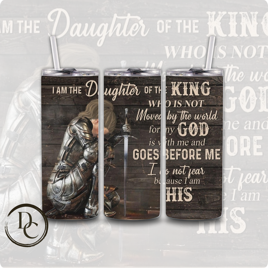 I Am the daughter of the King who is not moved by the world
Religious 20 oz Custom Sublimation Tumbler Stainless Steel Insulated