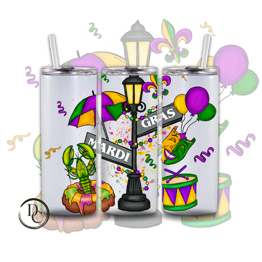 Mardi Gras 20 oz Custom Sublimation Tumbler Stainless Steel 10