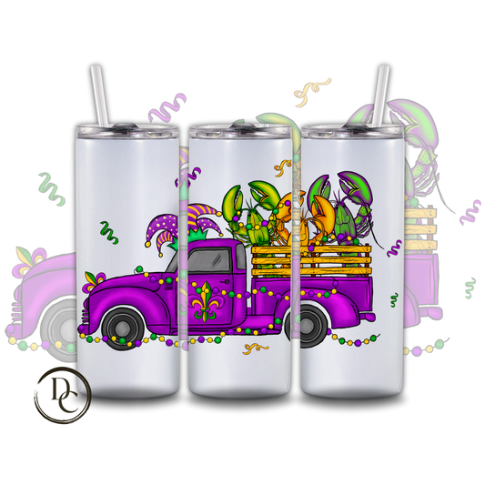 Mardi Gras 20 oz Custom Sublimation Tumbler Stainless Steel 13