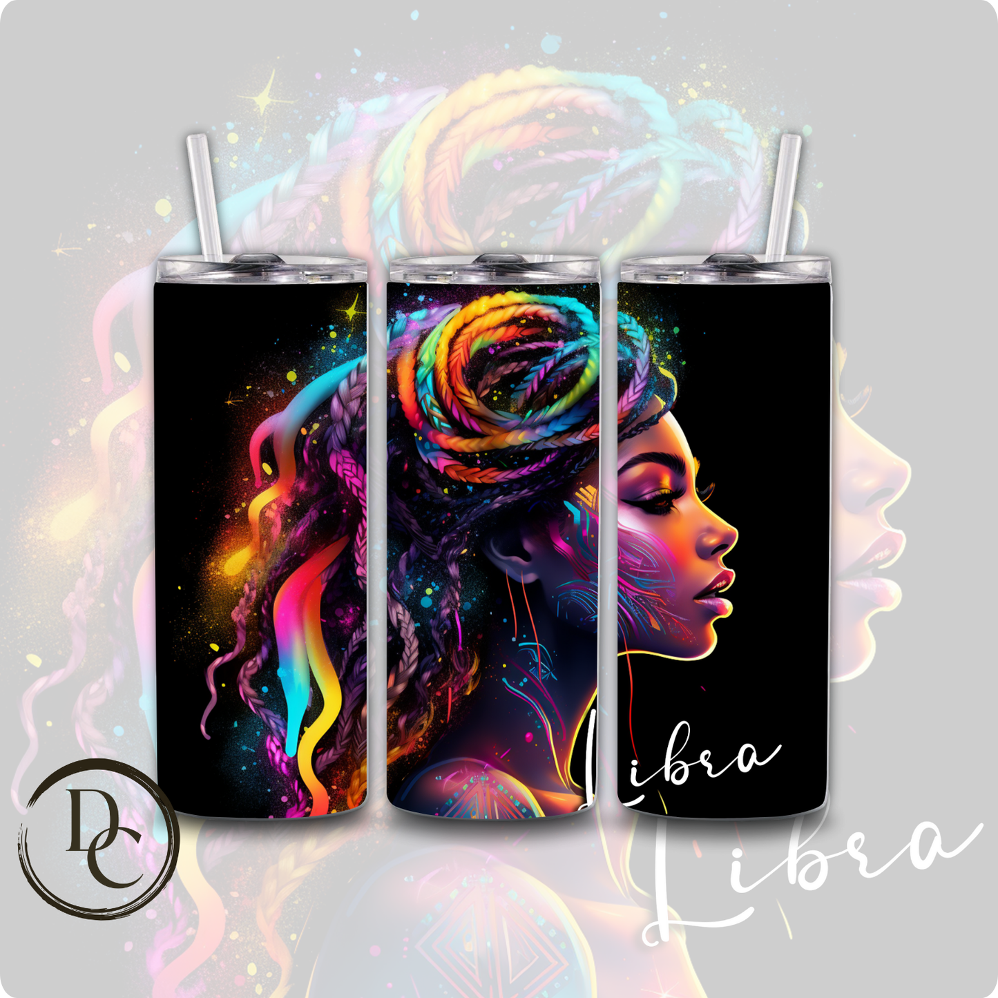VIRGO Zodiac African Women 20 oz Stainless Steel Custom Sublimation Tumbler