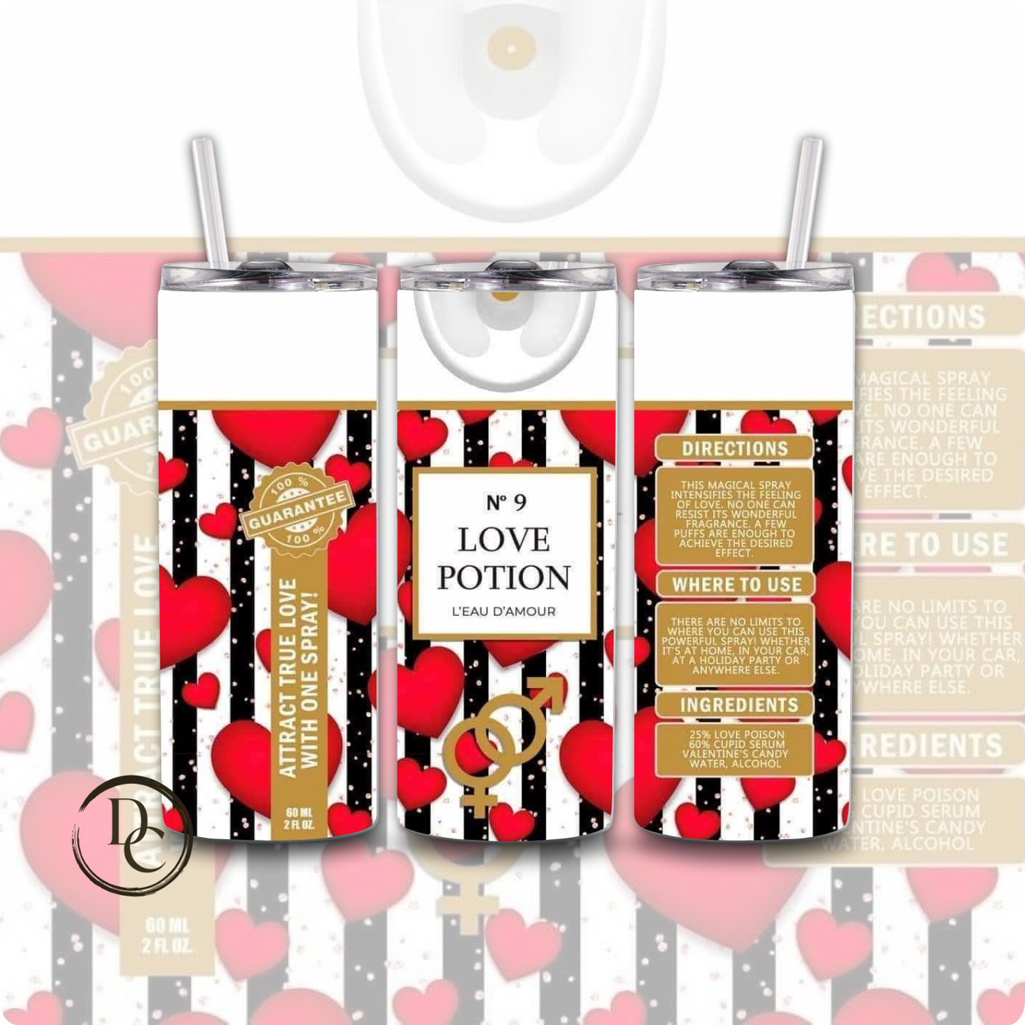 Love Postion Valentines 20oz Tumblers 5