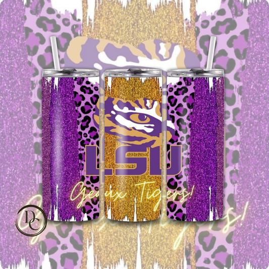 LSU Football 20 oz Custom Sublimation Tumbler Stainless Steel # 10