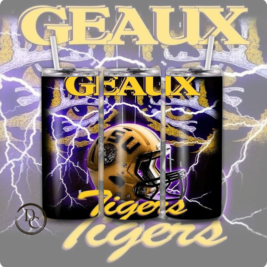 LSU Football 20 oz Custom Sublimation Tumbler Stainless Steel # 11